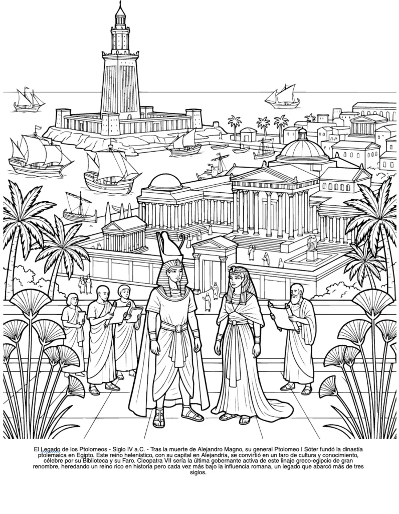 Cleopatra: el Libro de Colorear coloring page preview