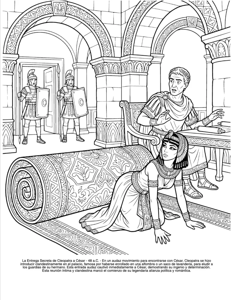 Cleopatra: el Libro de Colorear coloring page preview