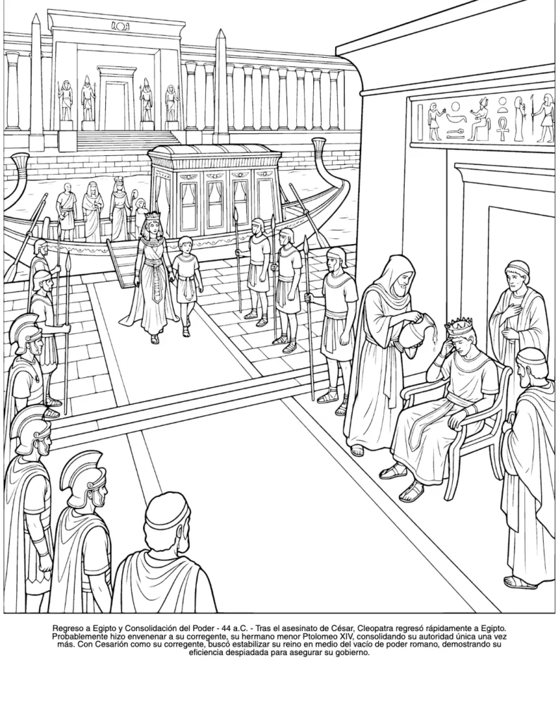 Cleopatra: el Libro de Colorear coloring page preview