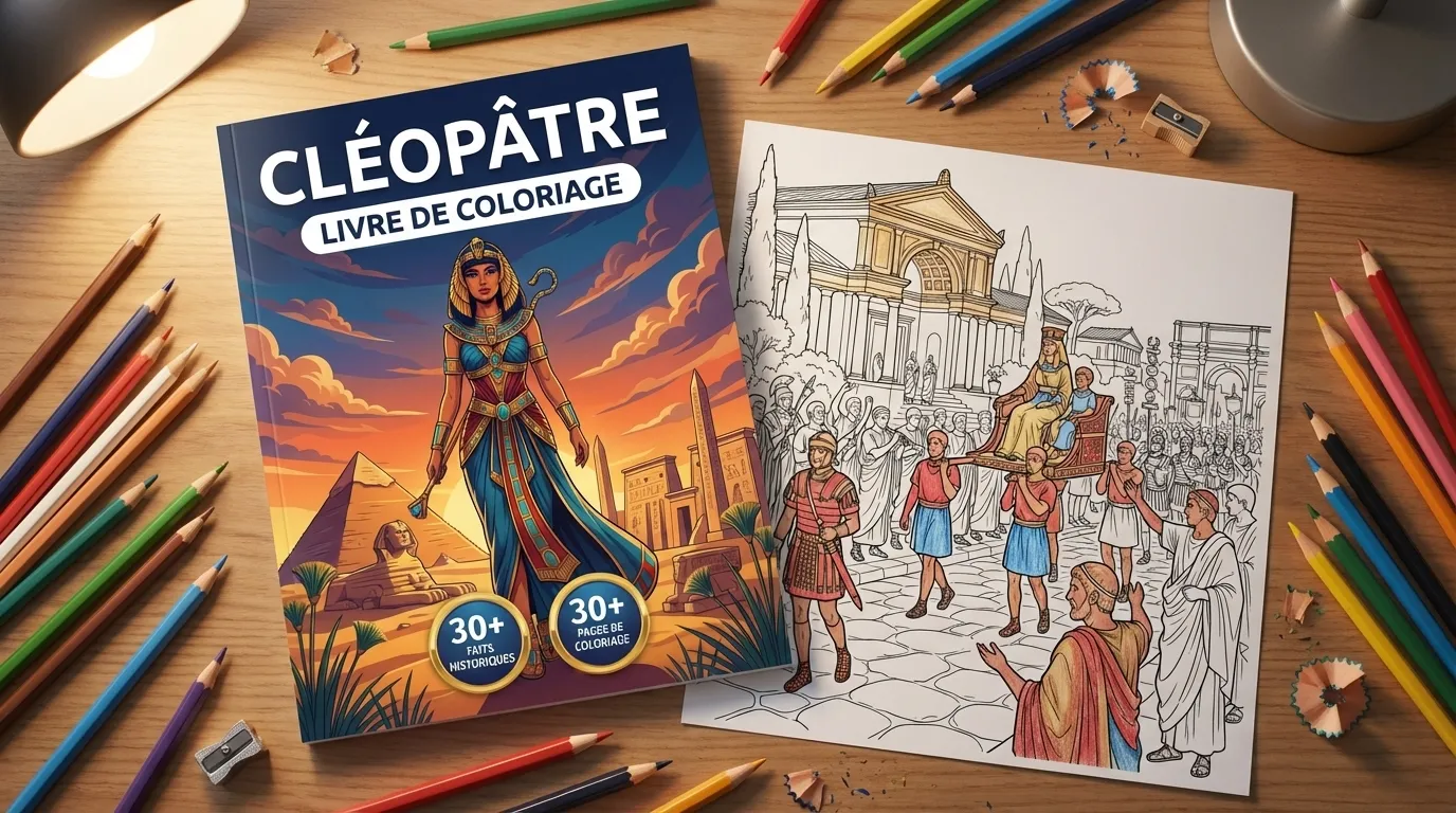 Coloring book in use