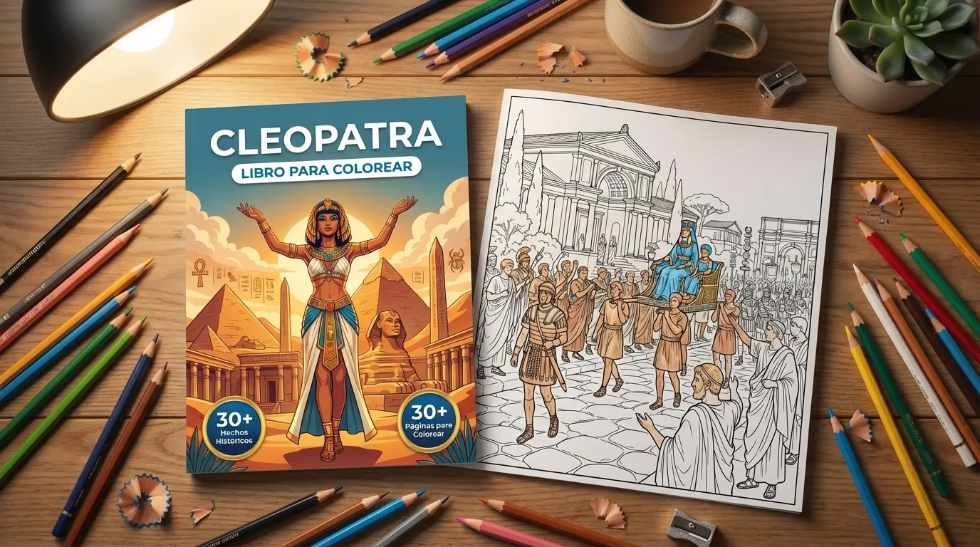 Coloring book in use