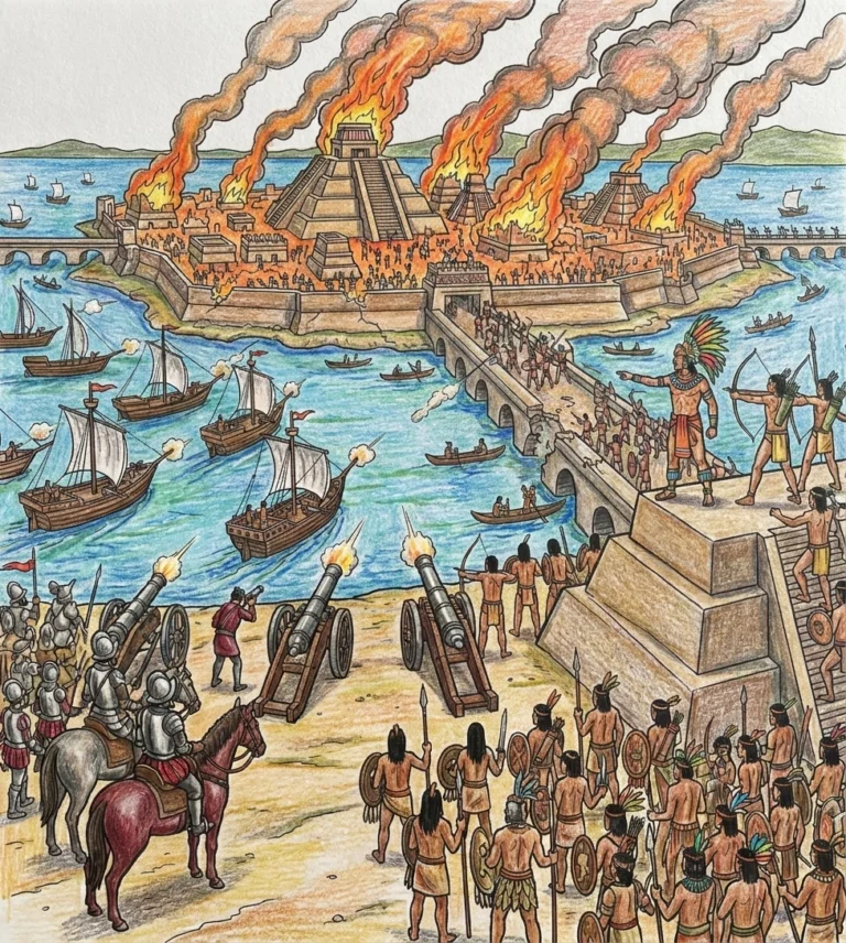 aztecs hisotry coloring book
