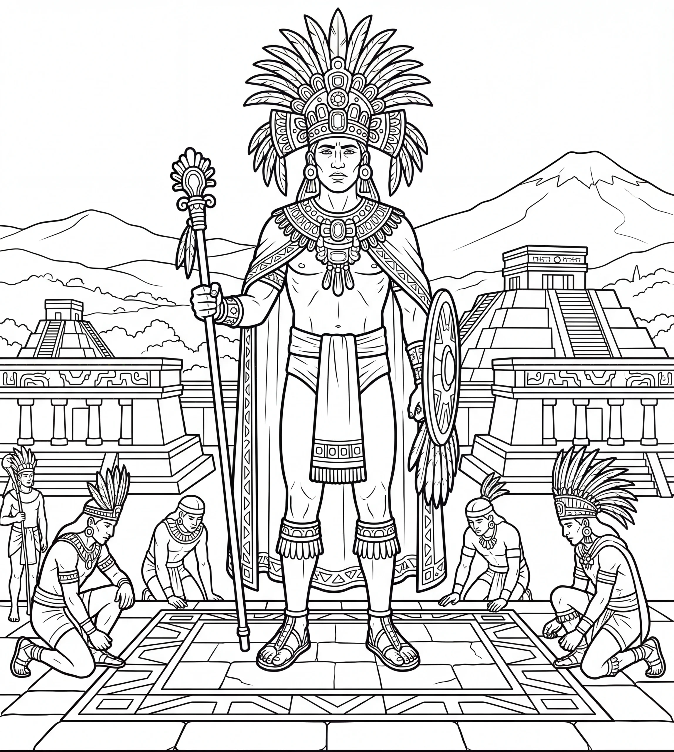 Before — The Aztecs History: the Coloring Book