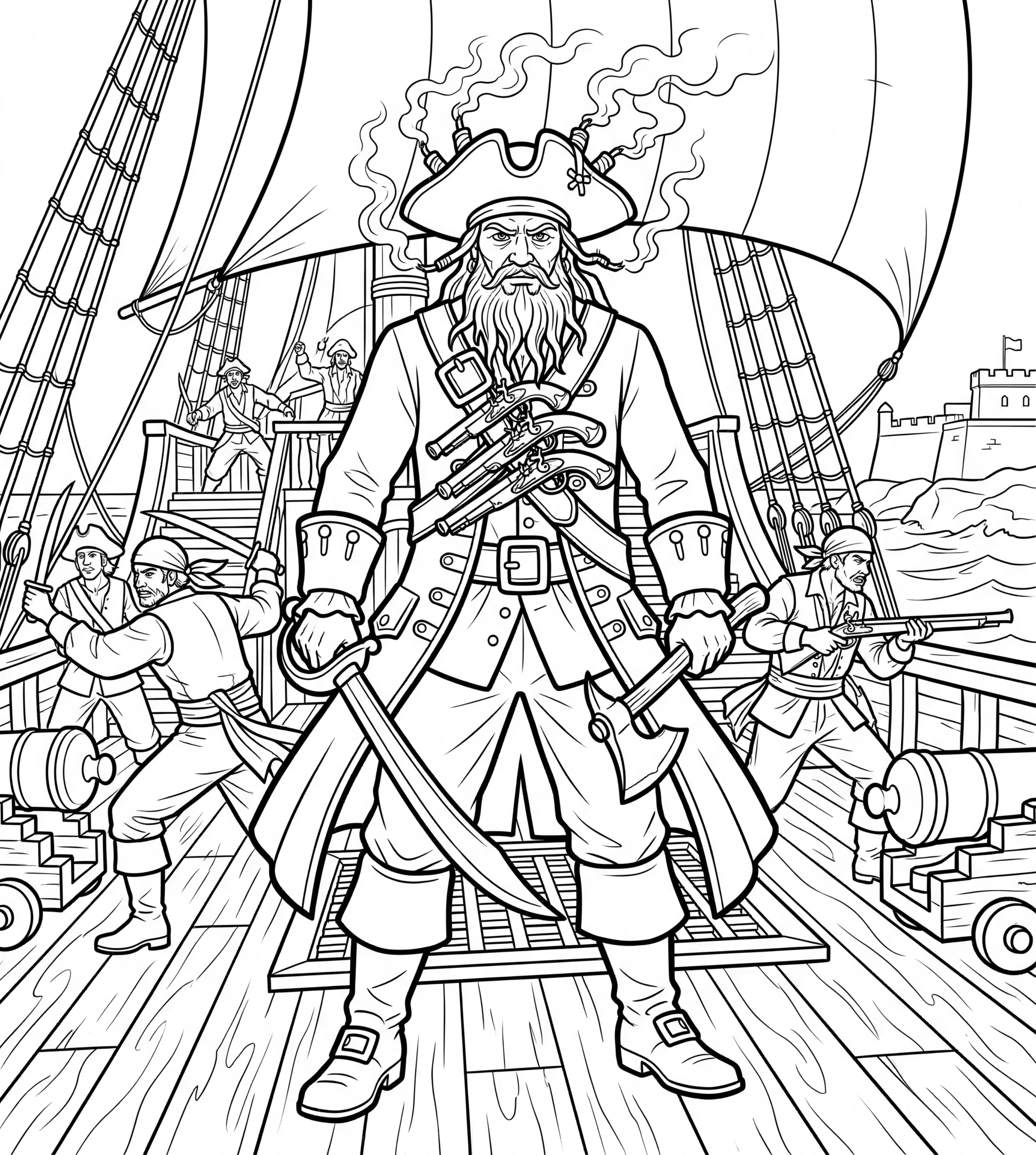 Before — The Pirates History: the Coloring Book