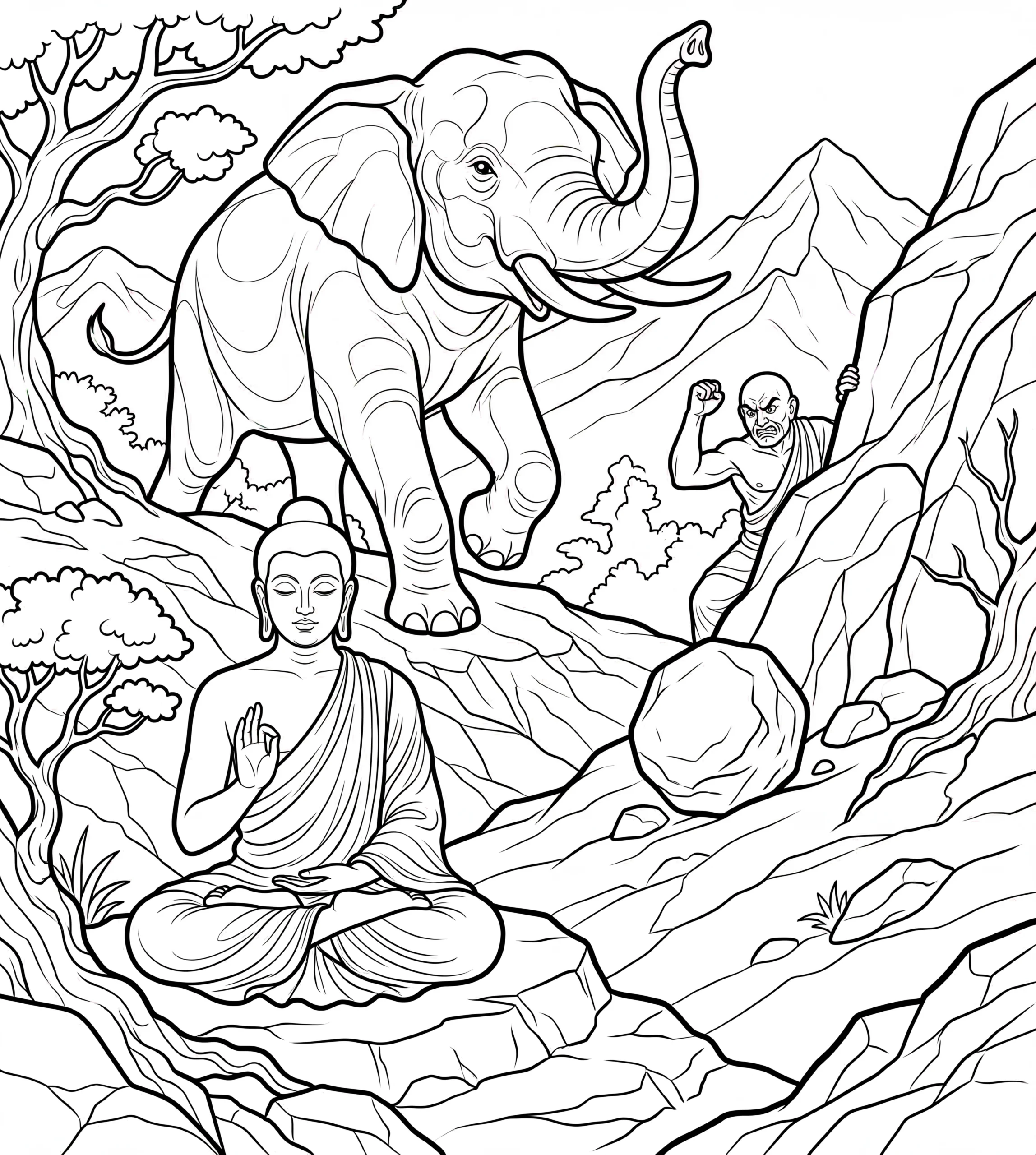 Avant — Gautama Bouddha: le Livre de Coloriage
