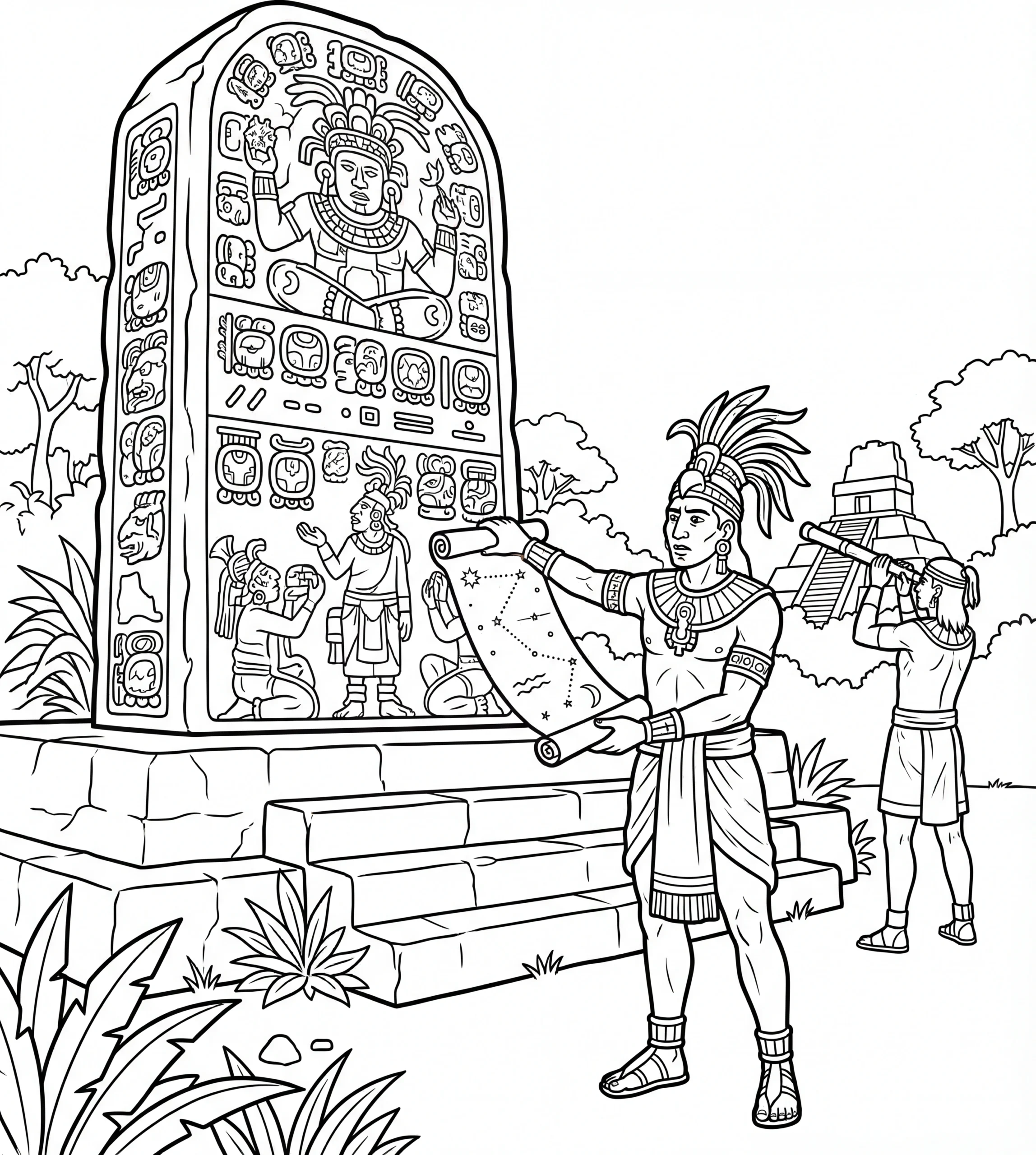 Before — The Maya Civilization: the Coloring Book