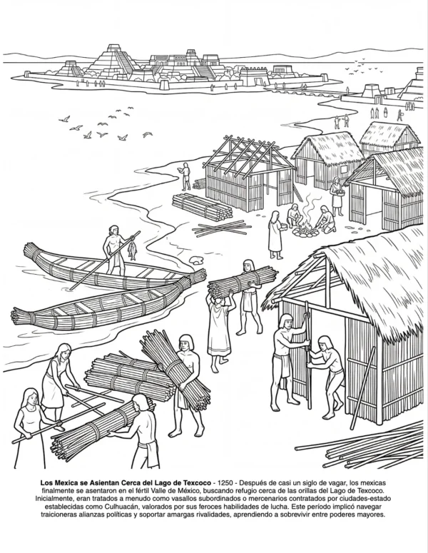 los aztecas libro colorear