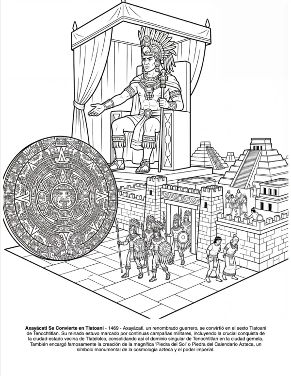 los aztecas libro colorear
