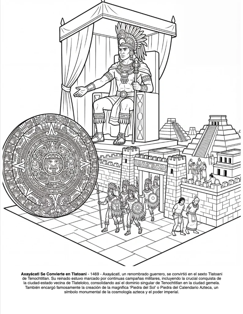 Los Aztecas: el Libro de Colorear coloring page preview
