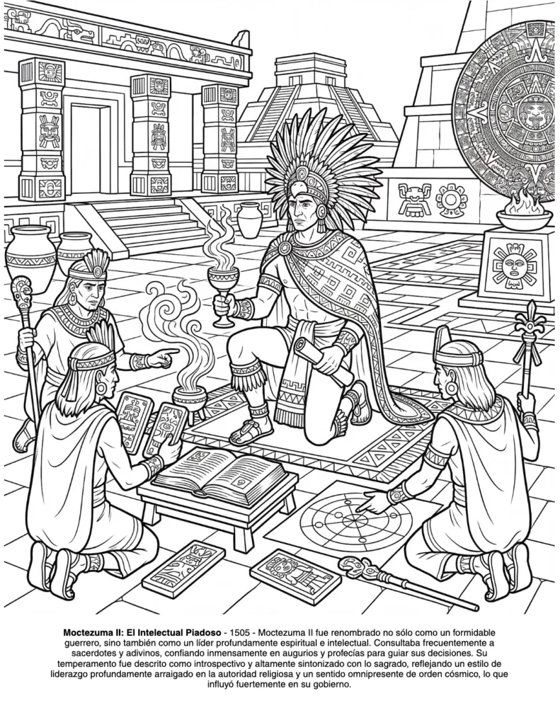 Los Aztecas: el Libro de Colorear coloring page preview