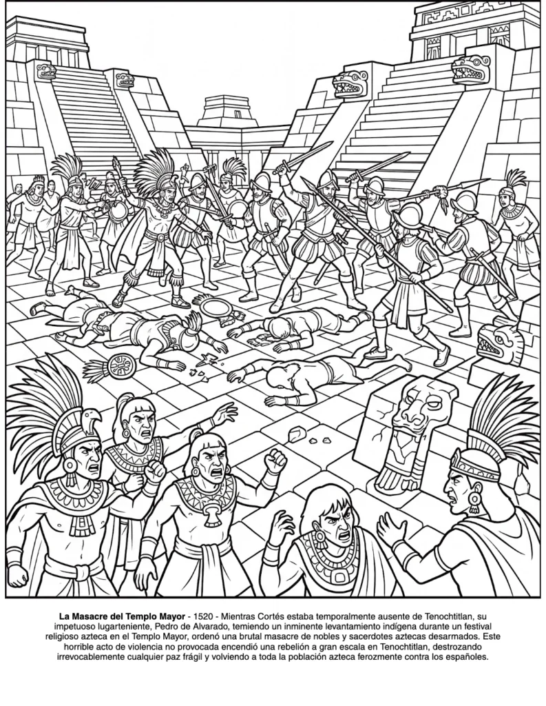 Los Aztecas: el Libro de Colorear coloring page preview