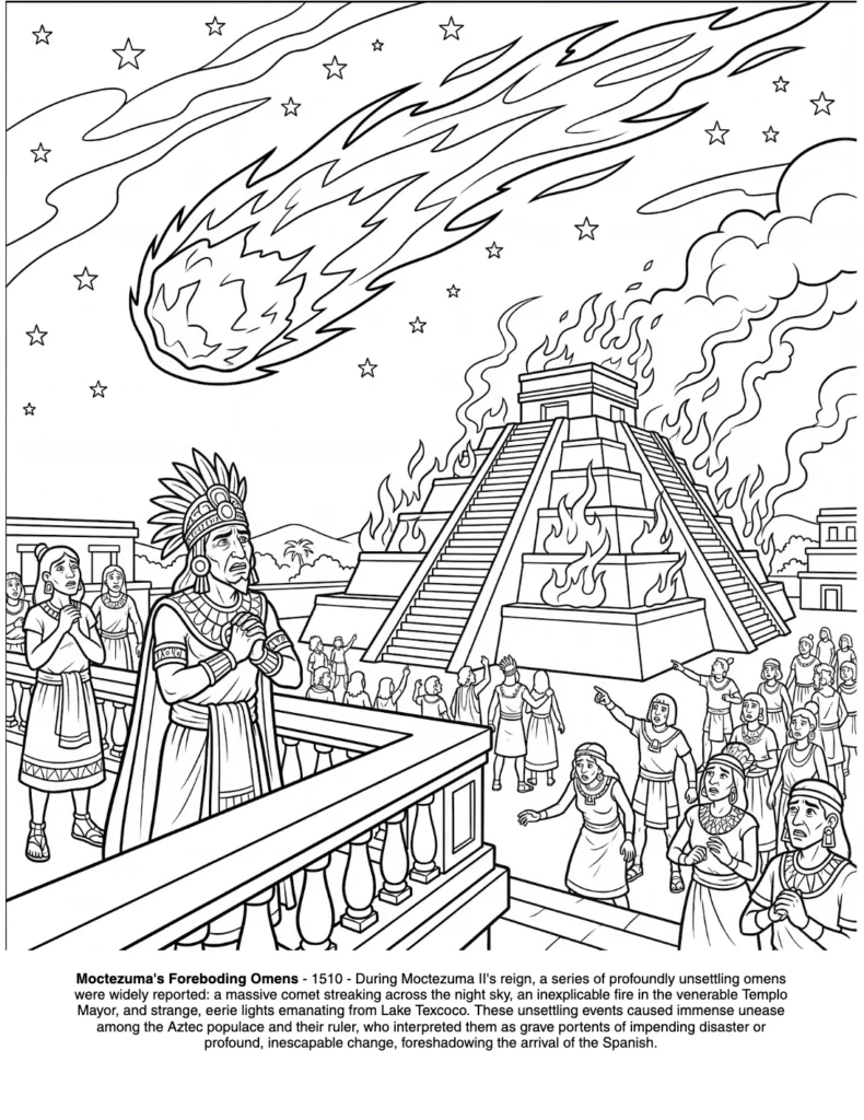 The Aztecs History : the Coloring Book coloring page preview