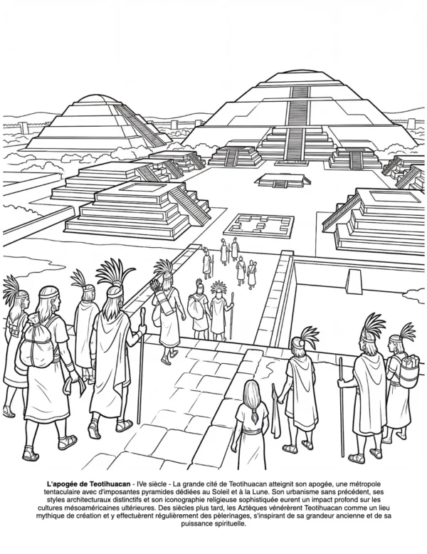 azteques coloriage livre