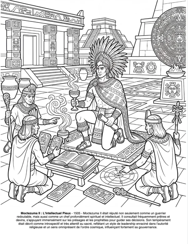 azteques coloriage livre