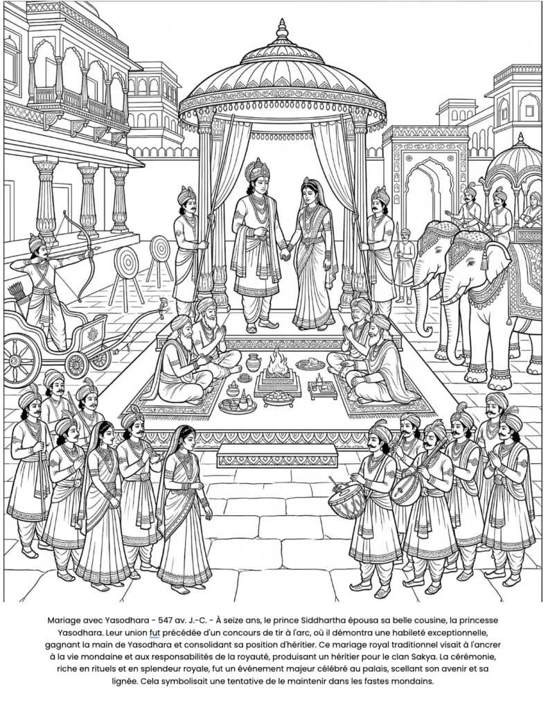 Gautama Bouddha : le Livre de Coloriage coloring page preview