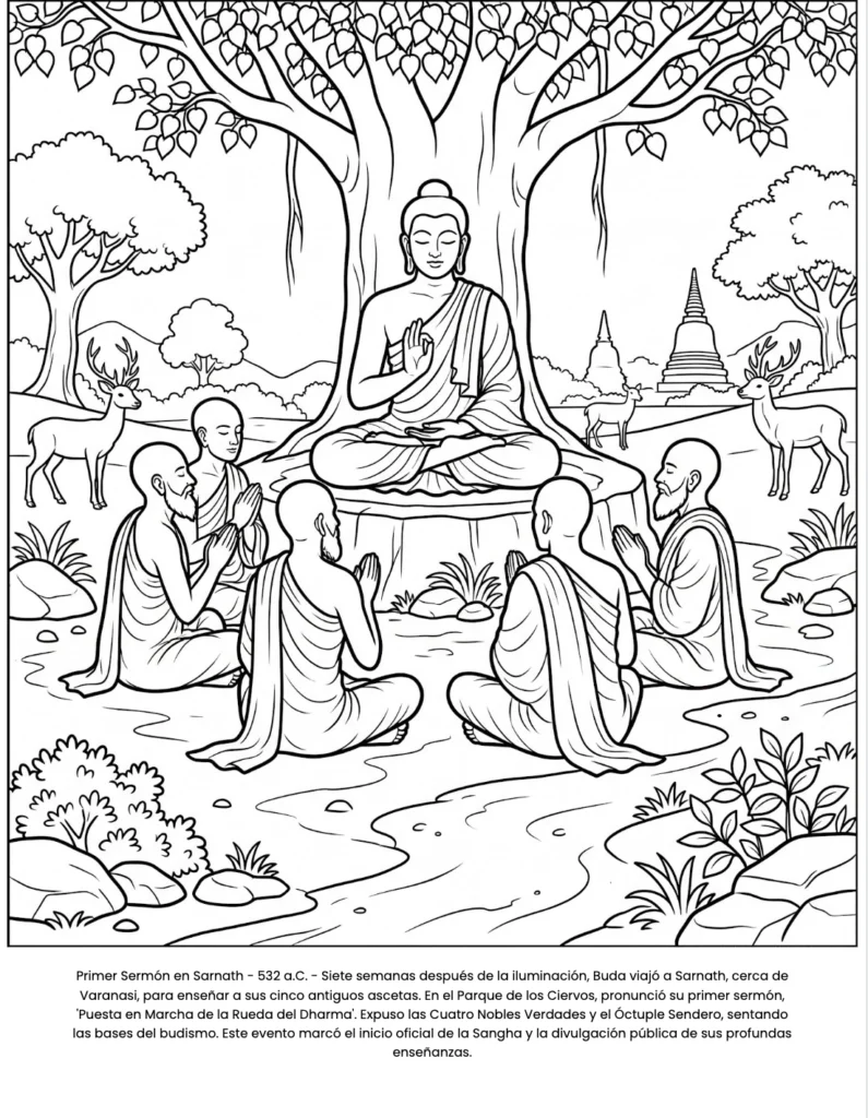 Gautama Bouddha : le Livre de Coloriage coloring page preview