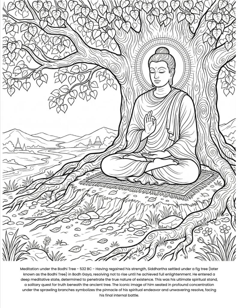 Gautama Buddha : the Coloring Book coloring page preview
