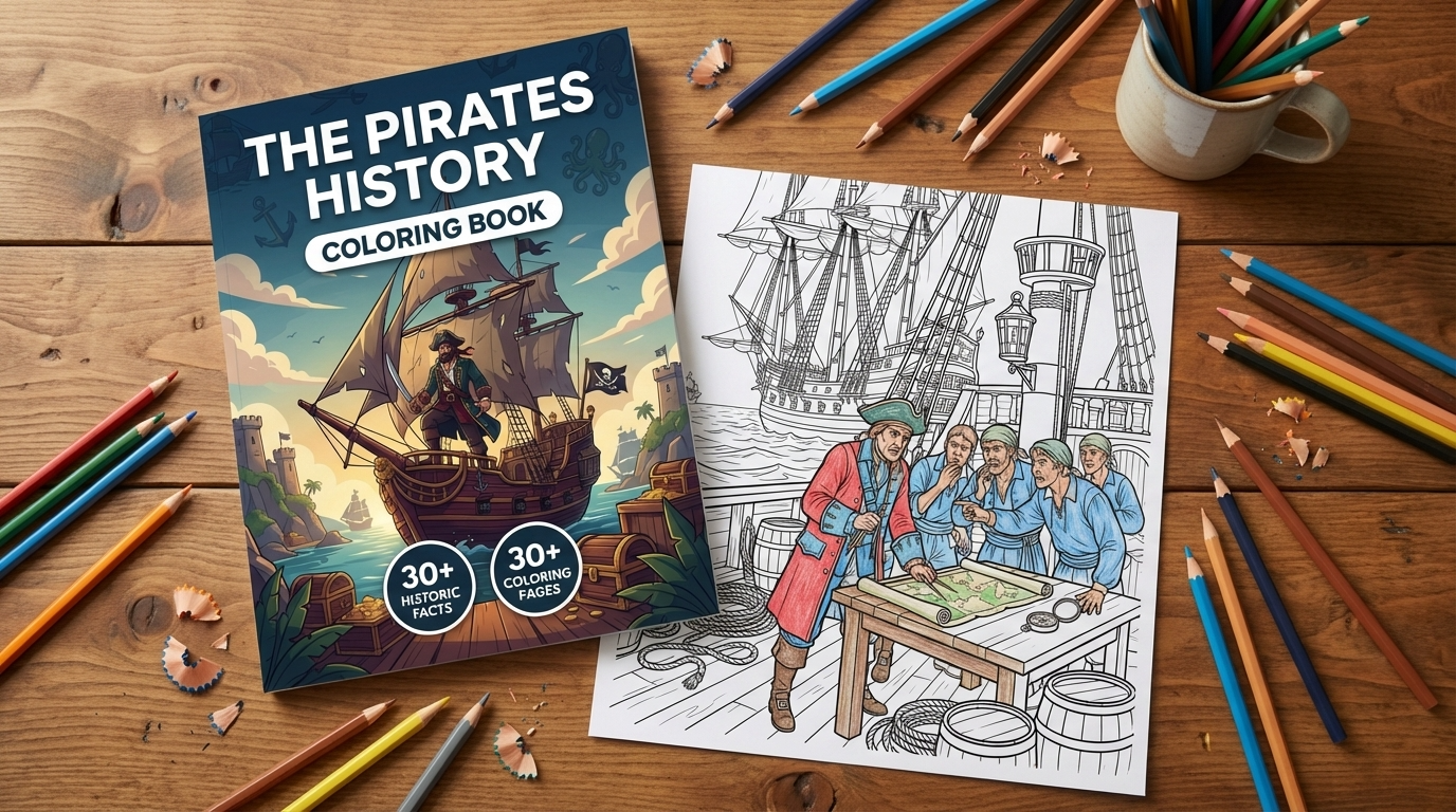 Coloring book in use