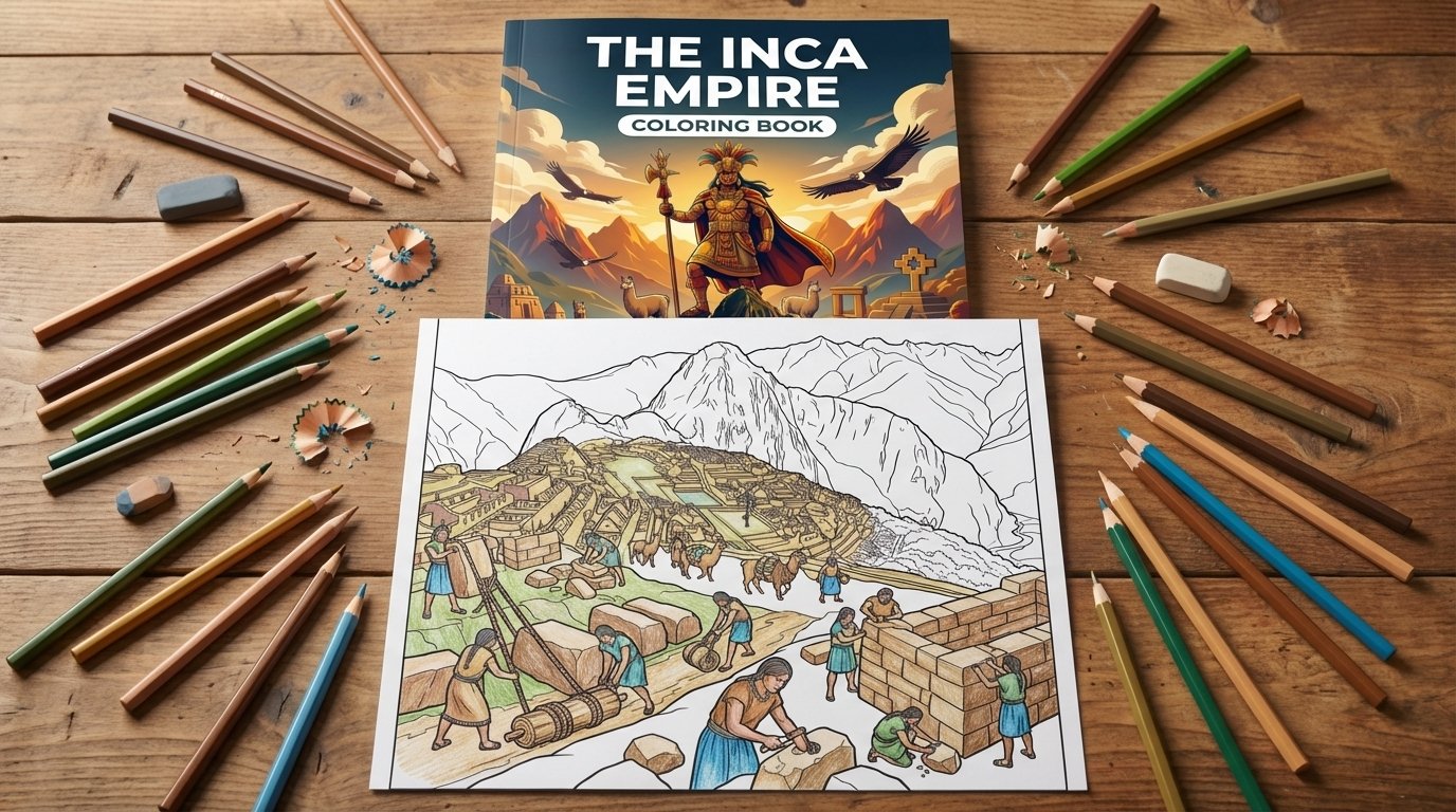 Coloring book in use