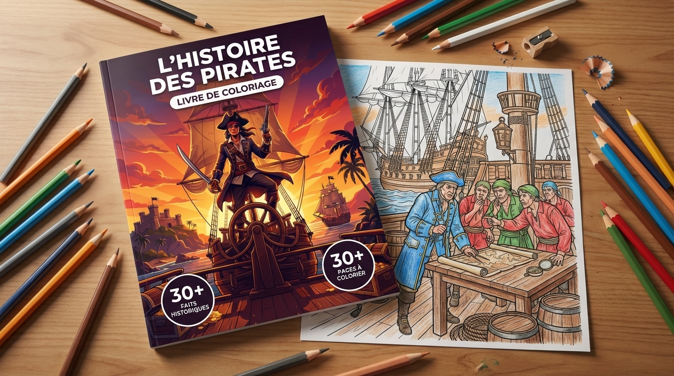 Coloring book in use