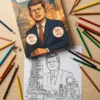 Desk Coloring book - French kennedy livre coloriage