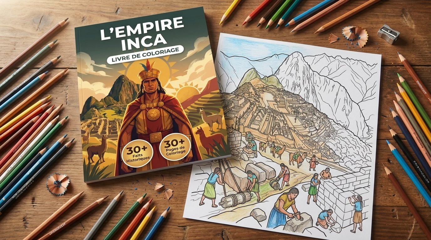 Coloring book in use