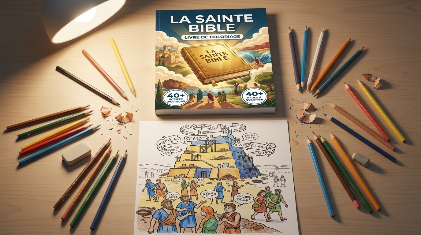 Coloring book in use