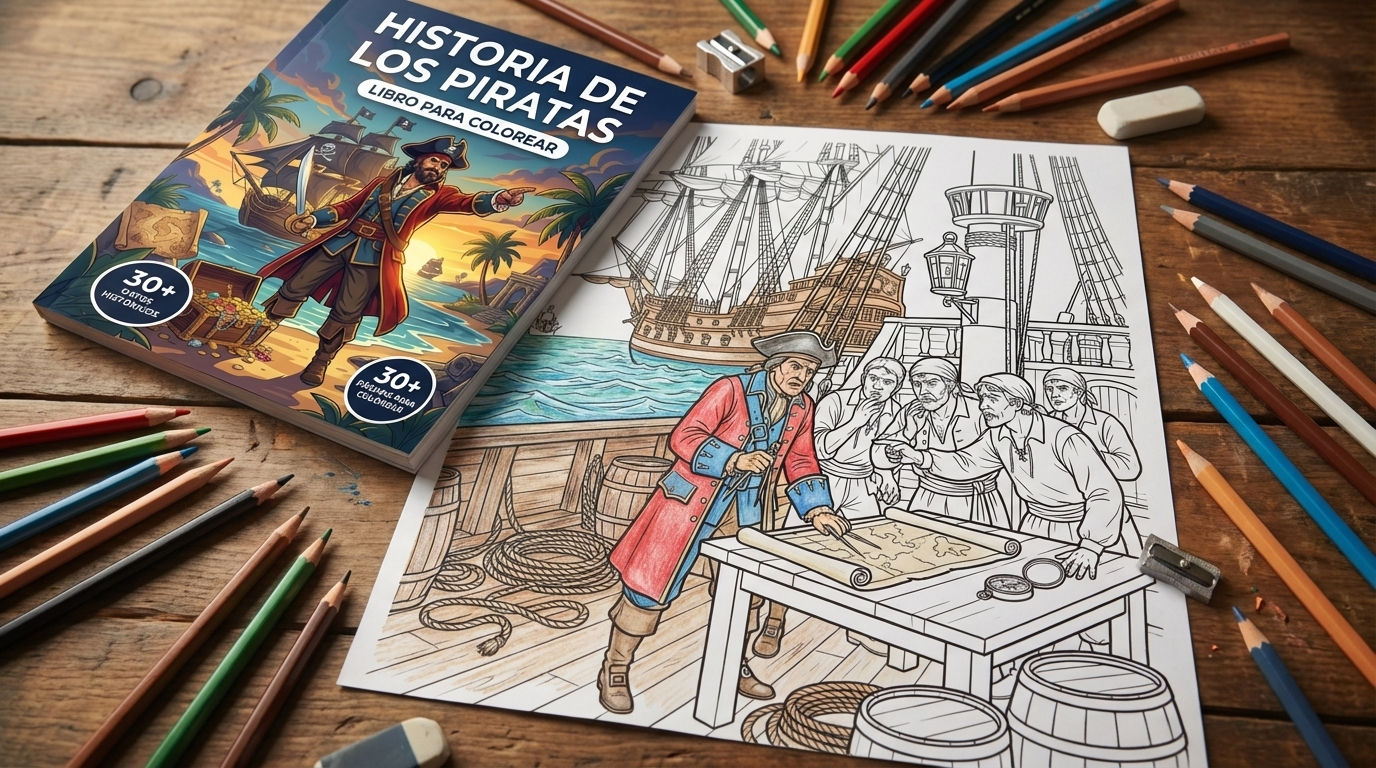 Coloring book in use