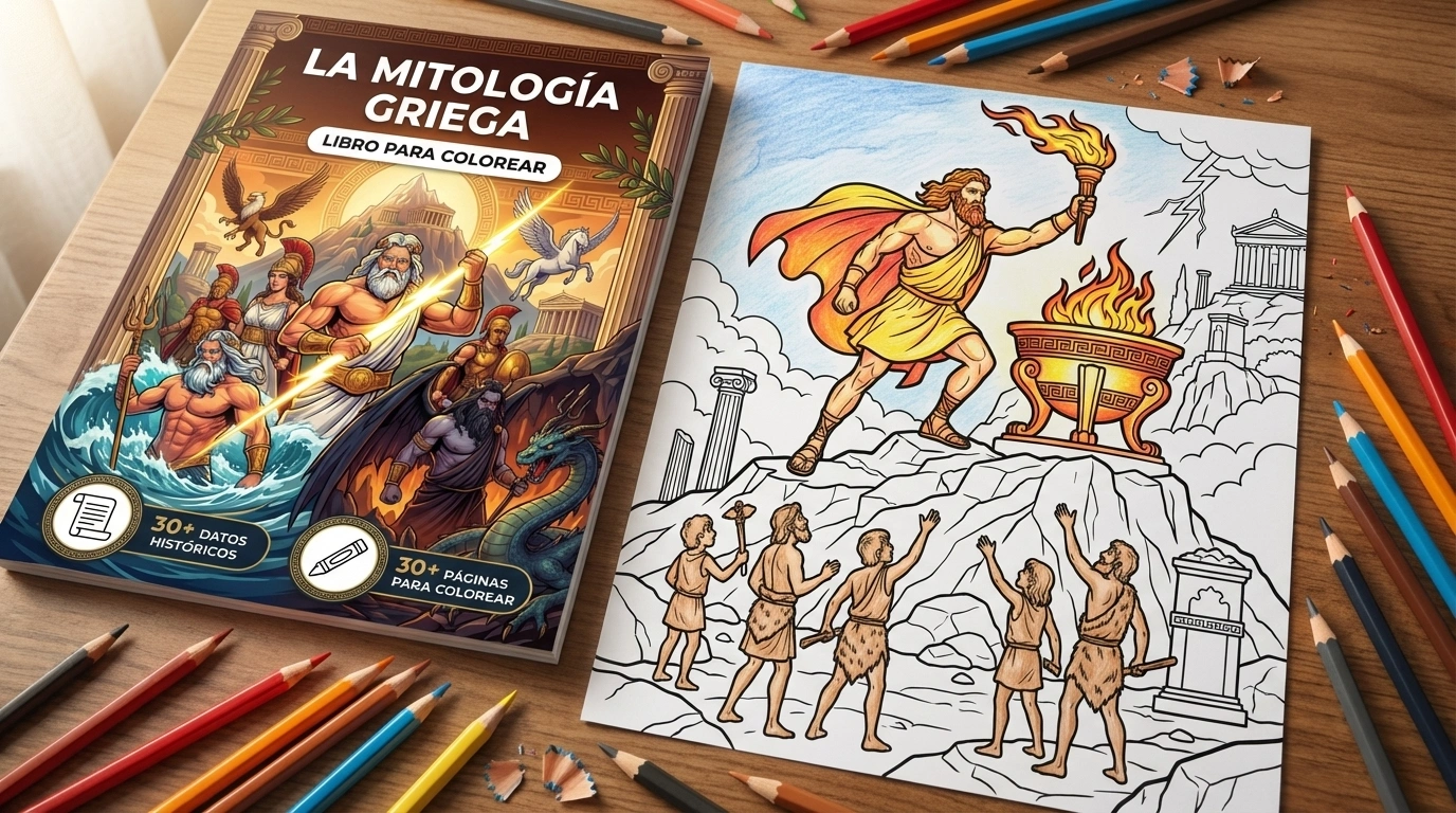 Coloring book in use