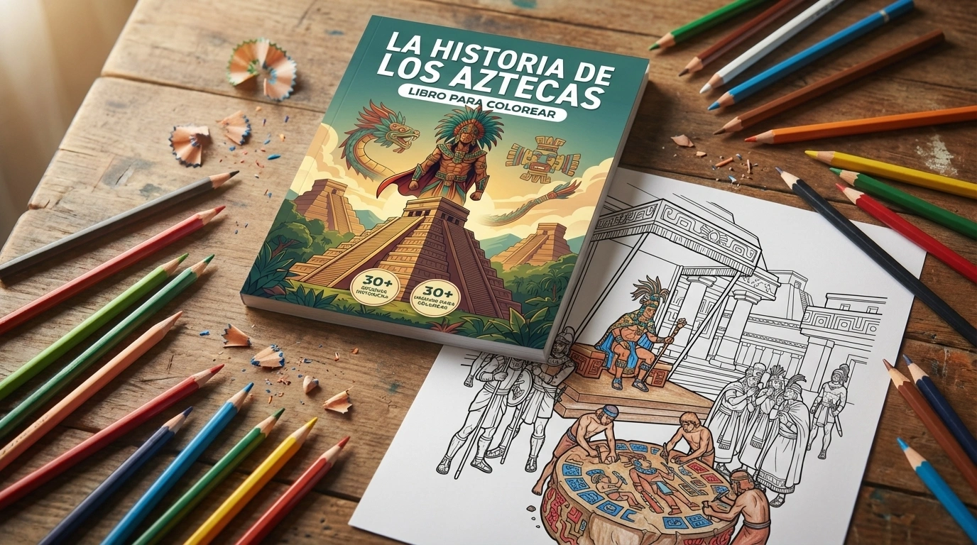 Coloring book in use