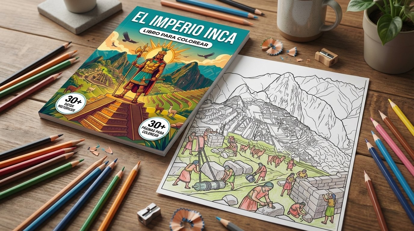 Coloring book in use