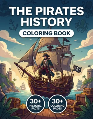 FRONT COVER - English pirates coloring pages
