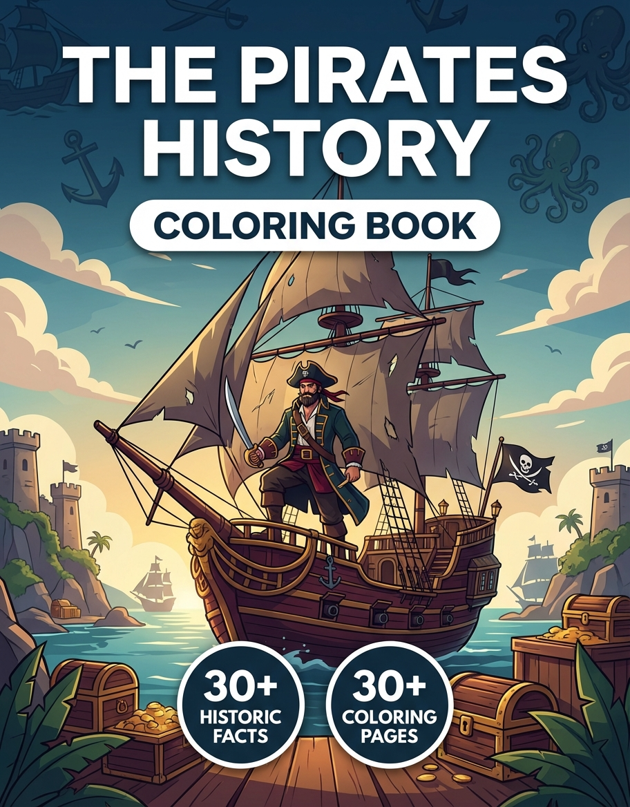 The Pirates History : the Coloring Book