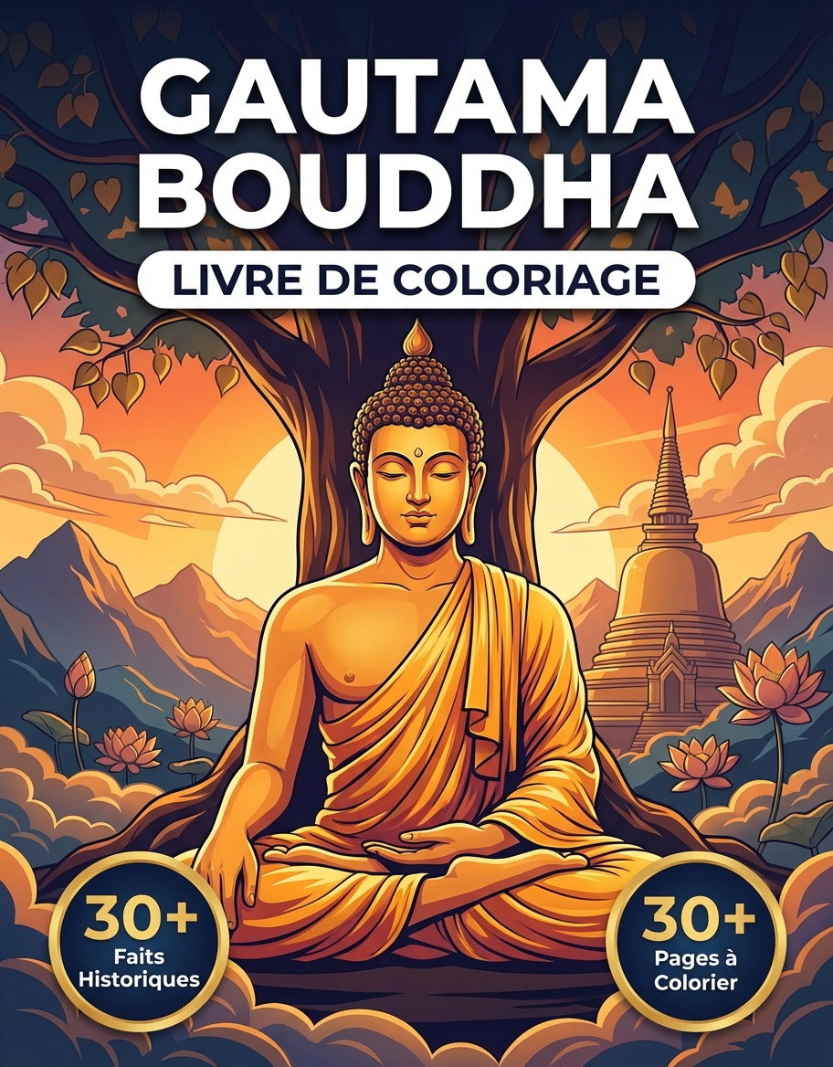 Gautama Bouddha : le Livre de Coloriage