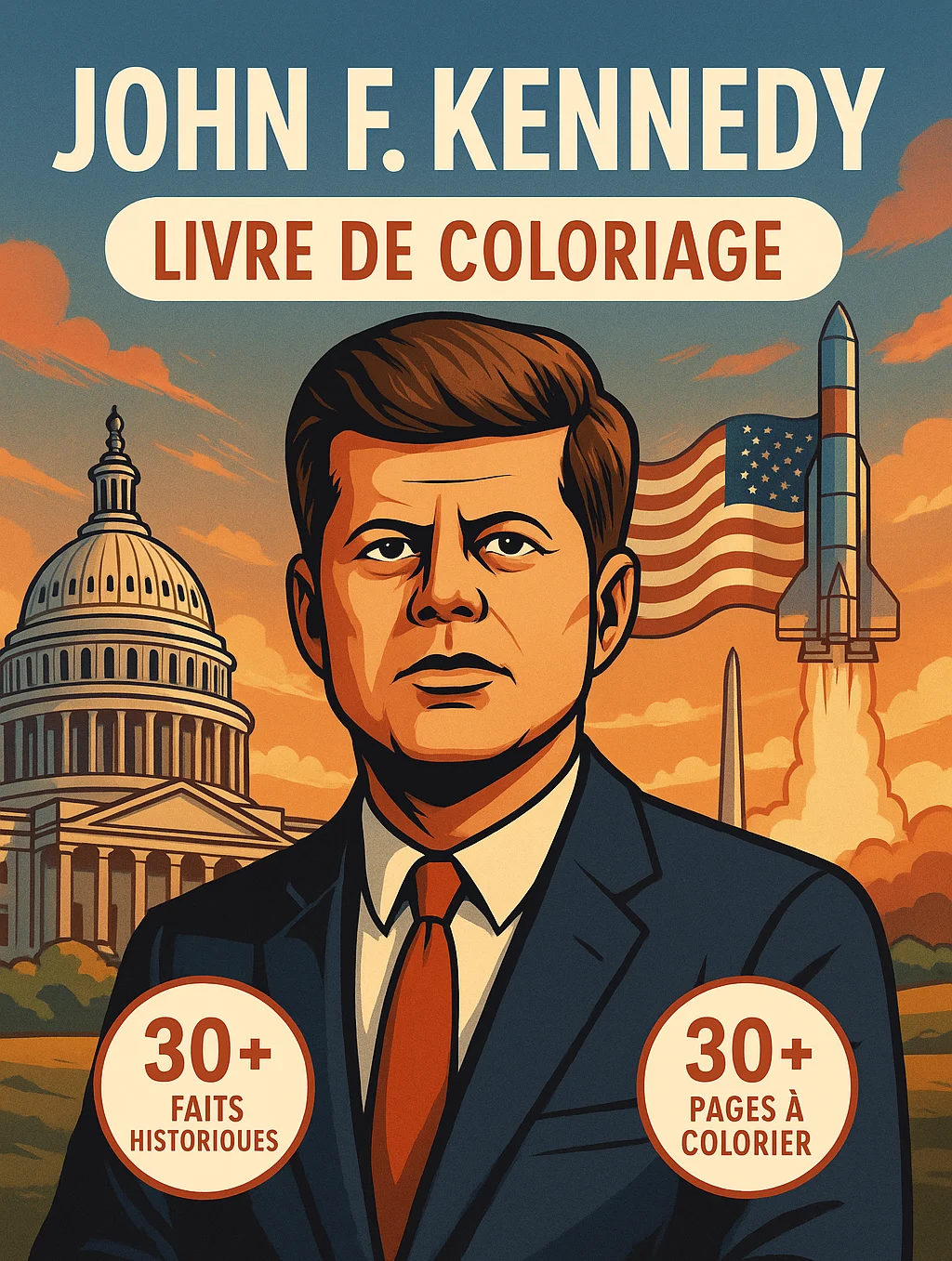 John Kennedy : le Livre de Coloriage