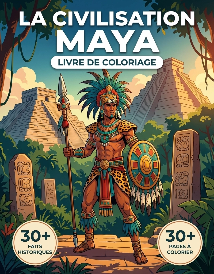 La Civilisation Maya : le Livre de Coloriage