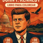 FRONT COVER - Spanish kennedy coloriage etats unis