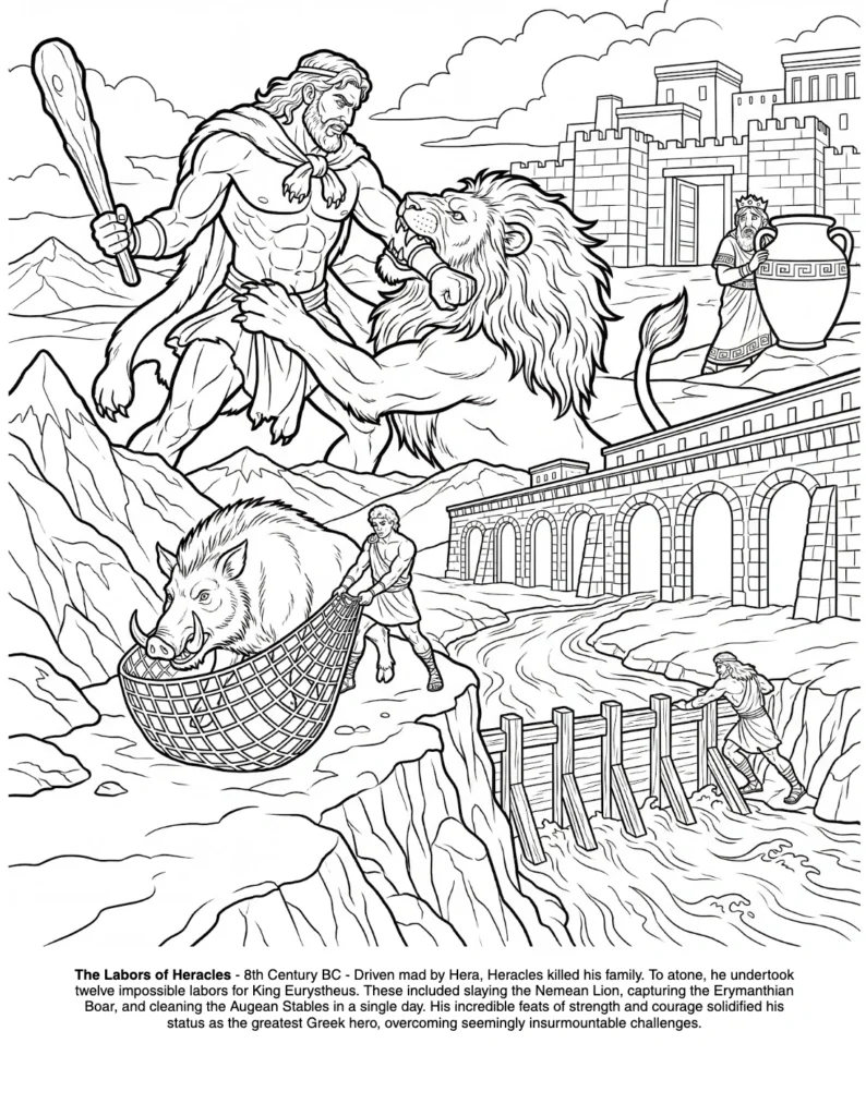 The Greek Mythology: the Coloring Book coloring page preview