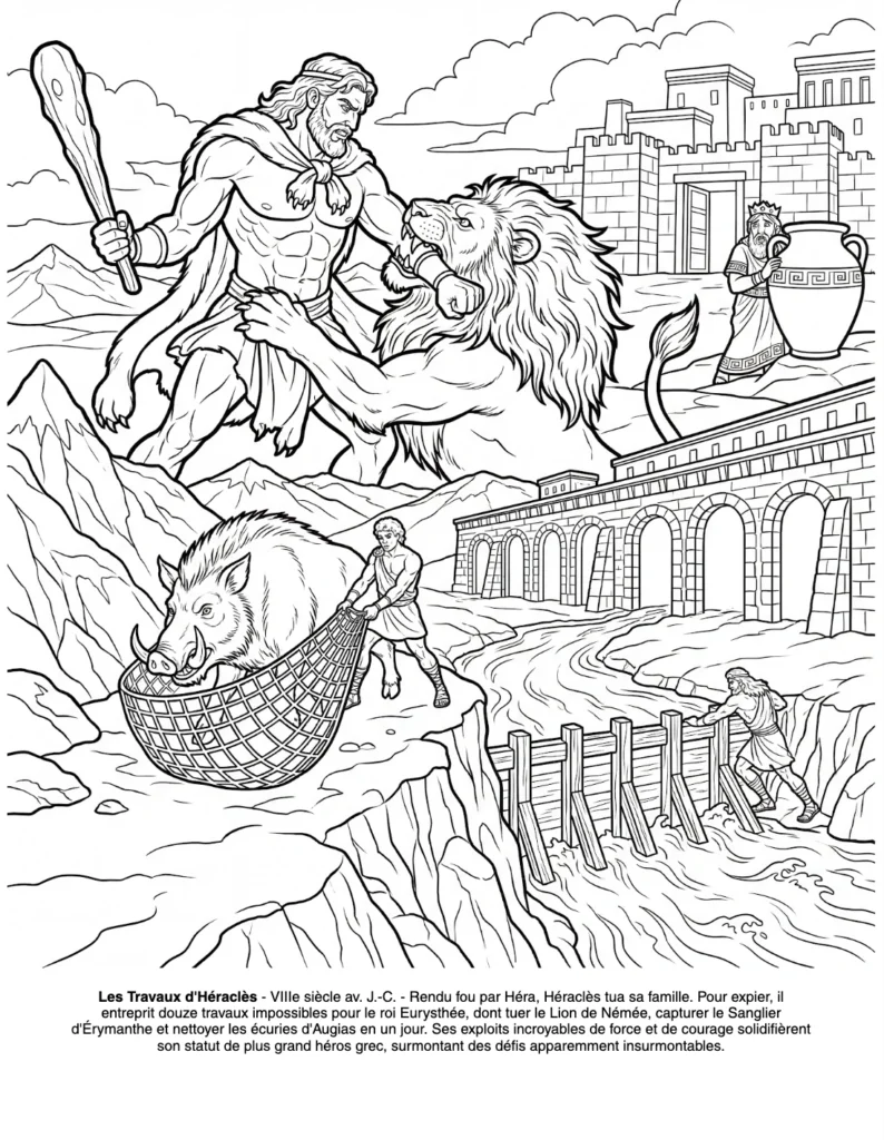 La Mythologie Grecque : le Livre de Coloriage coloring page preview