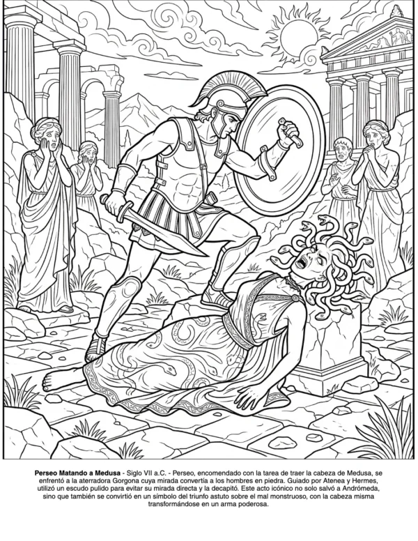 Greek Mythology Spanish 16.48.25 mitologia griega libro colorear