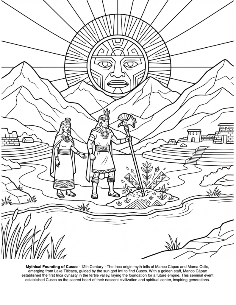 The Incas Empire: the Coloring Book coloring page preview