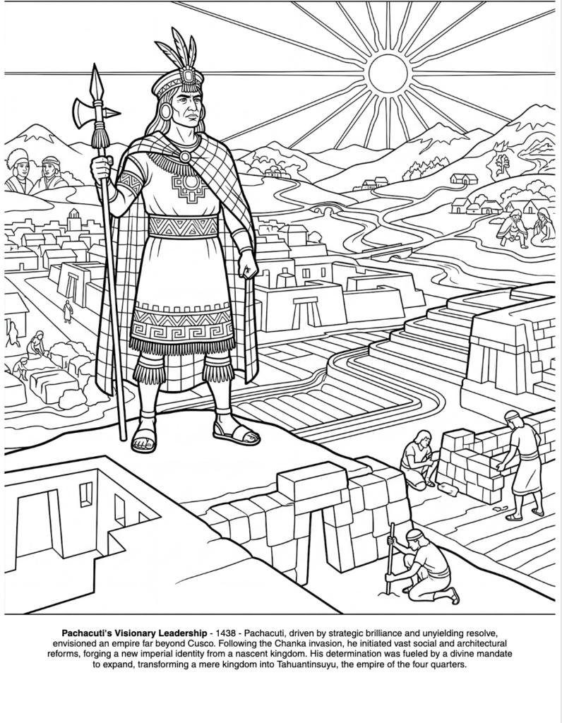 The Incas Empire: the Coloring Book coloring page preview