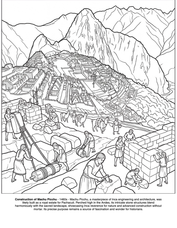 incas empire coloring book