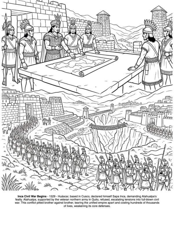 incas empire coloring book