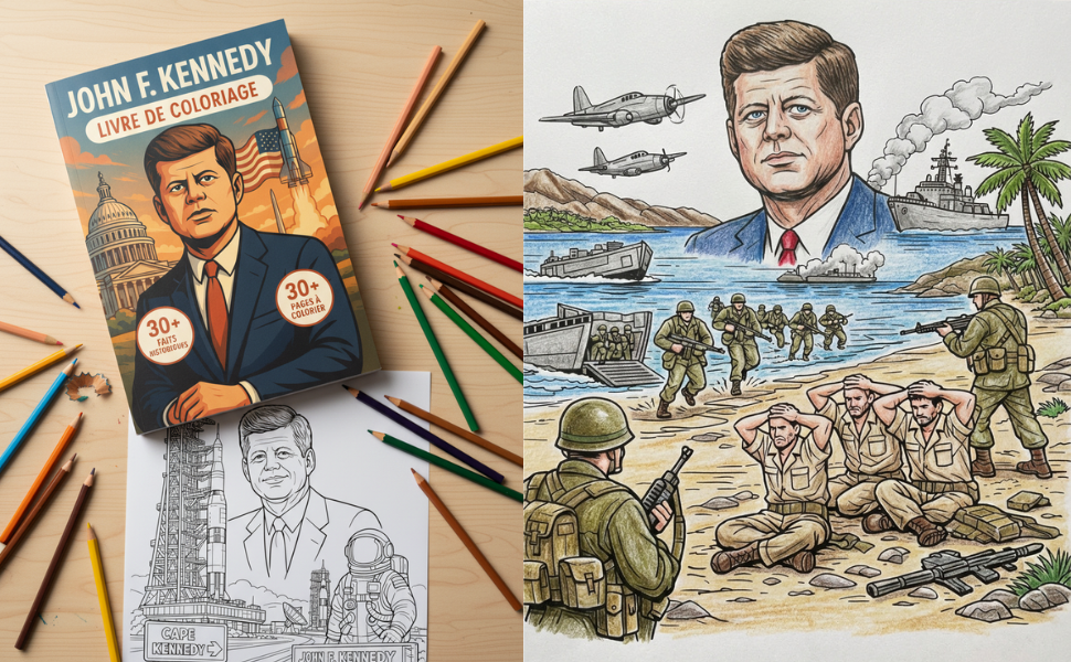 Coloring book in use