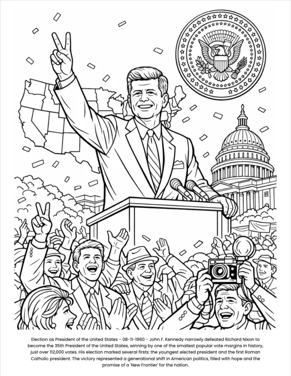 kennedy book coloring
