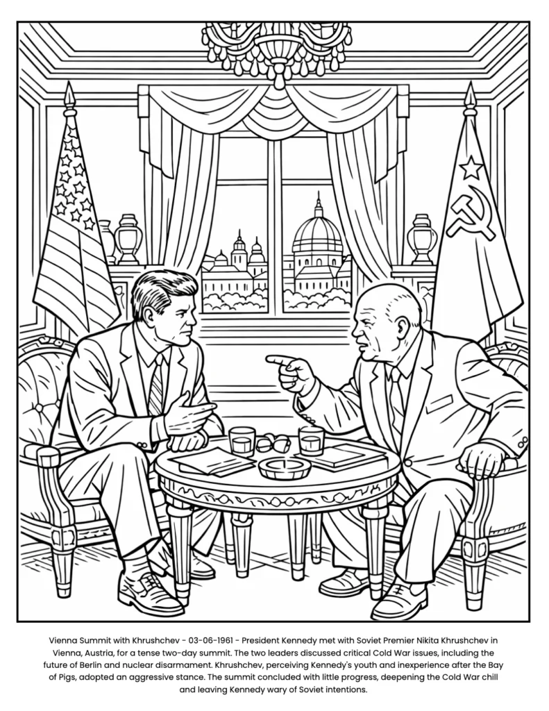 John F. Kennedy : the Coloring Book coloring page preview