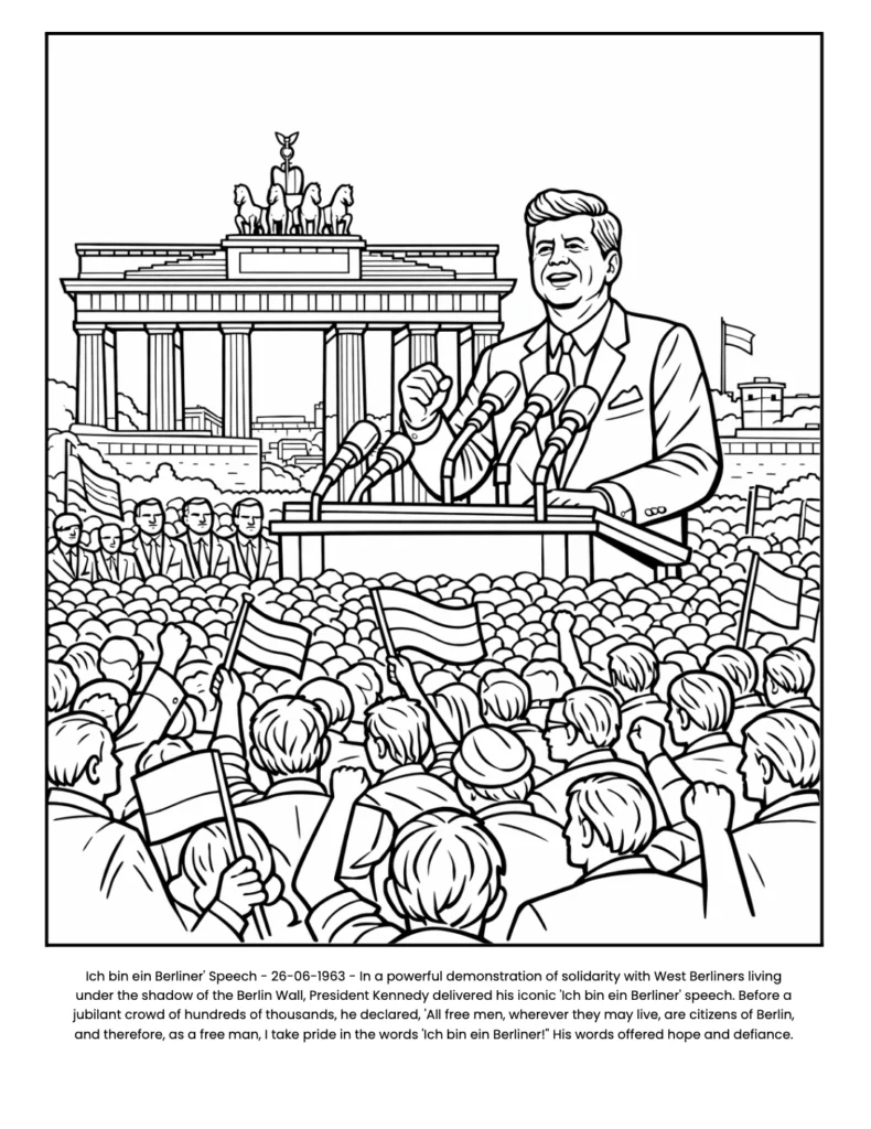 John F. Kennedy : the Coloring Book coloring page preview