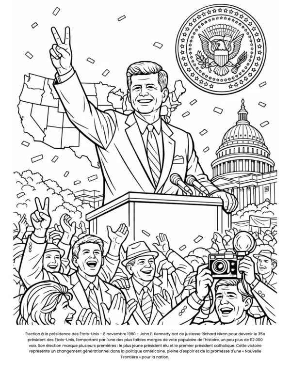 Kennedy Coloring French12.25.31 kennedy livre coloriage