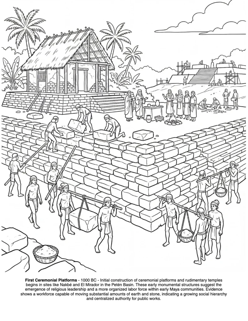 The Maya Civilization: the Coloring Book coloring page preview